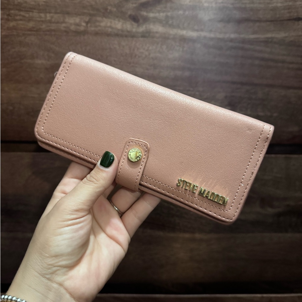 Steve Madden Blush Wallet with Gold Accents